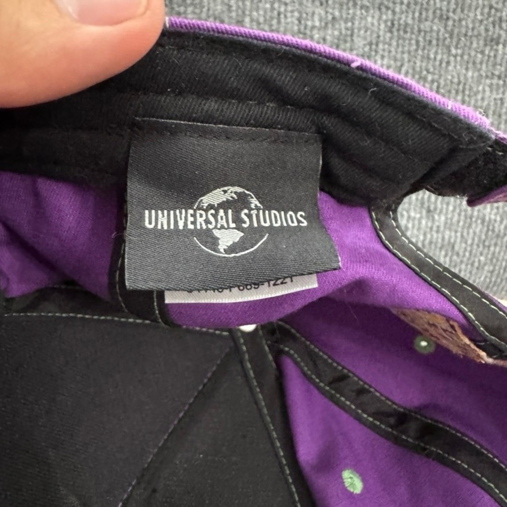 Universal Studios Florida Mardi Gras Alligator Purple Cotton Adjustable Hat Cap - Picture 7 of 8